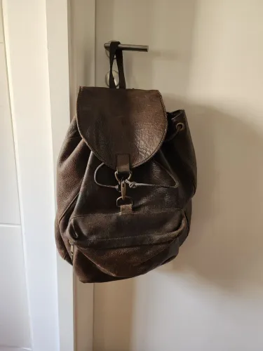 Mochila couro vintage e case para notebook