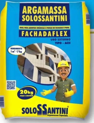 Argamassa AC2 Fachada Flex Solossantini 