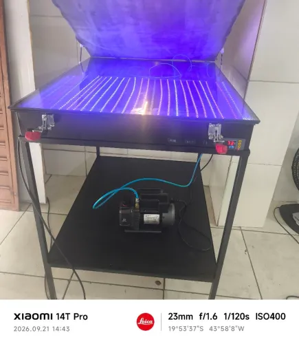 Mesa dê gravação a vácuo e mesa de serigrafia 18 berço