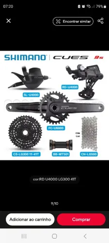 Kit grupo shimano cues completo 9v cassete 11x41