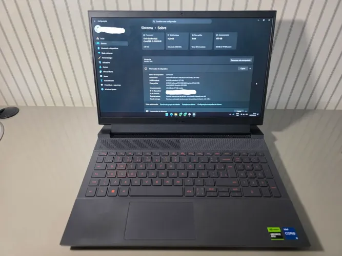 Novo Dell G15 - 16GB RAM - 512GB SSD - RTX3050 6GB
