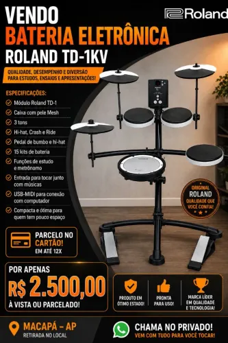 Bateria Eletrônica Roland TD-1KV