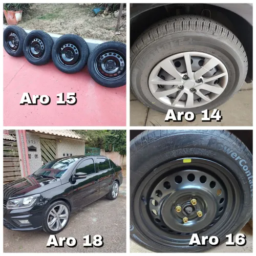 Vende-se pneu e rodas (R14, R15, R16 e R18).