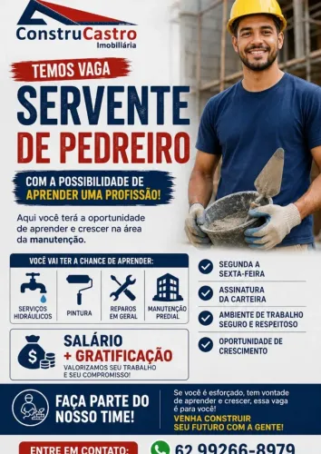 SERVENTE DE PEDREIRO , PINTURA E REPAROS