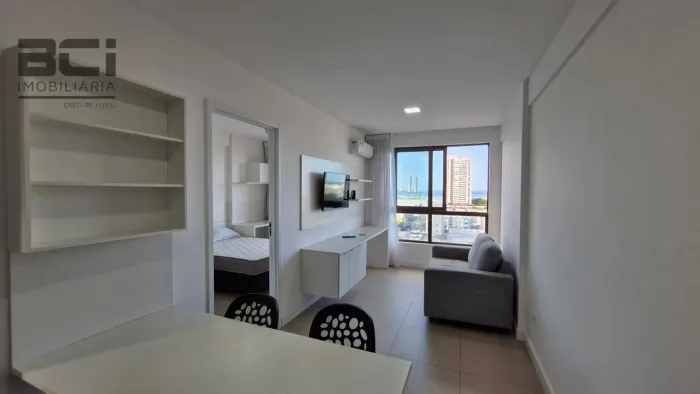 Apartamento mobiliado em Boa Viagem | 36m², 1 qrto suíte, 1 bwc, 1 vaga rotativa