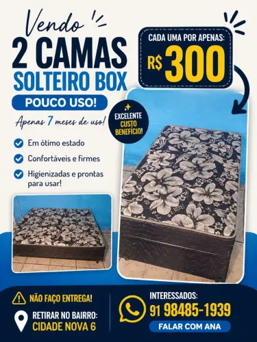 Camas Box! Semi-novas!