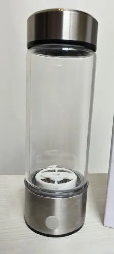 Garrafa Água Geradora De Hidrogênio Molecular H2 420ml Vidro