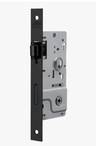 Fechadura Stam 800 de Rolete Para Porta Pivotante, Com Tetra Chave e Acabamento Fosco Pret