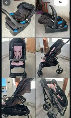 Bebê conforto e carrinho de bebê