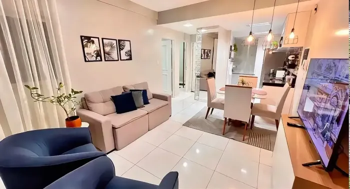 Residencial Itatins | 2 Dormitórios | Nascente | 100% Mobiliado | Pronto Pra Morar - Pedre