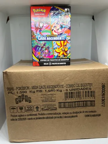 Caixa lacrada com 6 combo de boosters Caos Ascendente 