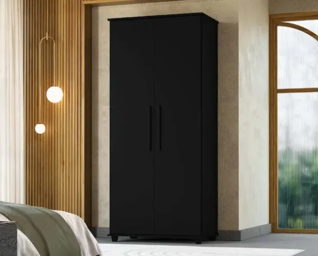 Guarda Roupa Armário FLEX Preto Novo, Entrego