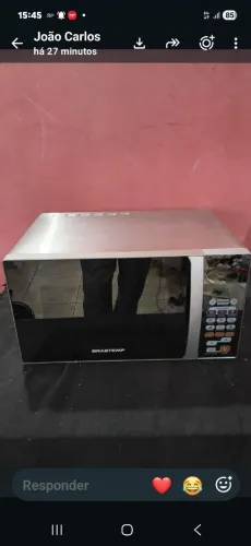 Microondas Brastemp Ative 35 litros inox interno e externo painel touch-screen screen