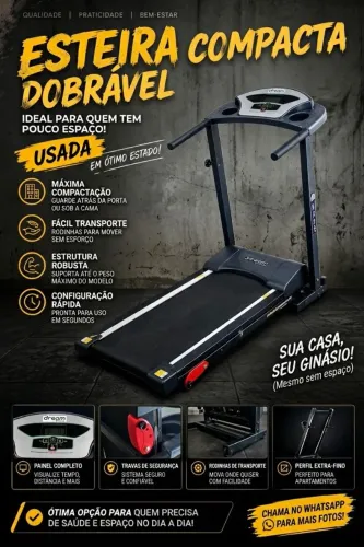 Esteira Elétrica Dream DR 1600 Bivolt Dobrável