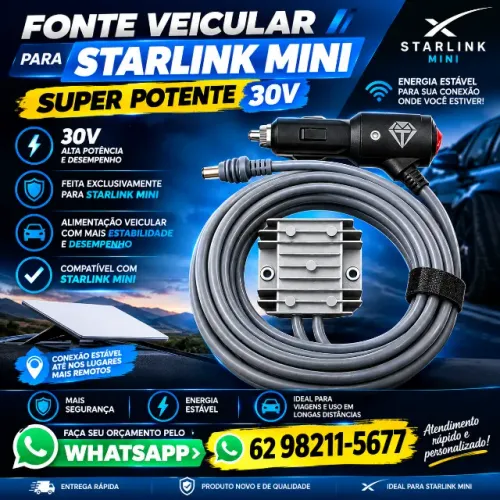 Fonte Starlink Mini Conversor Estabilizada 30v