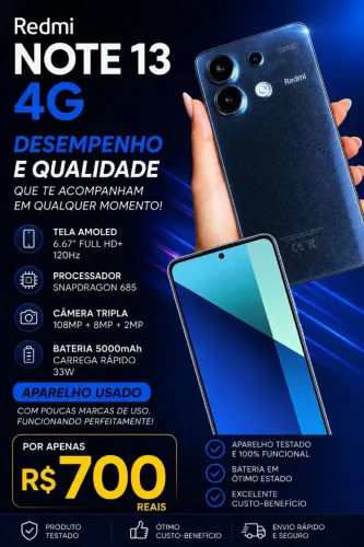 Redmi note 13 4g, usado!