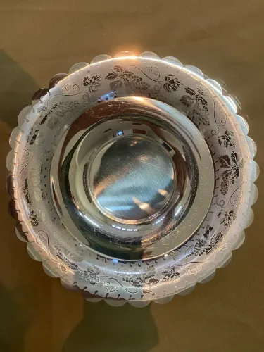 Fruteira Decorada Inox (Art Prata)