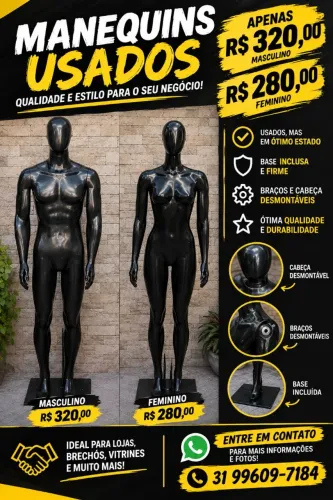 Manequim preto usado