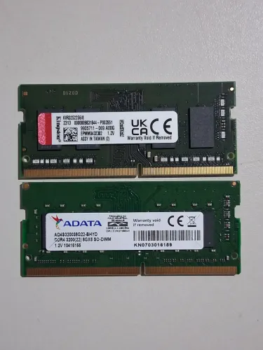 Memórias ram notebook 8gb ddr4 3200mhz
