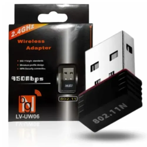 Mini Adaptador Wi-Fi USB LV-UW06