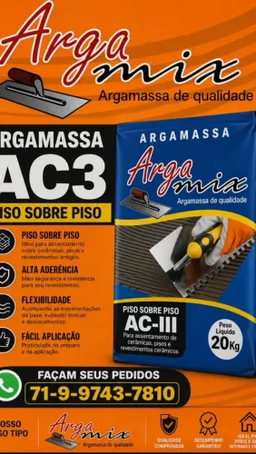 Argamassa Argamix ac3 pea porcelanato 