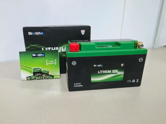 Bateria Lítio 12v 14ah Skyrich Lix14 MT09 MT07 XT660, Shadow 750, Tiger, F800, Z900 Z1000