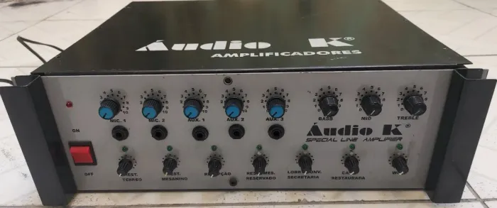 Amplificador Audio K 7 Canais Igreja Comercio Bar Pub Hotel