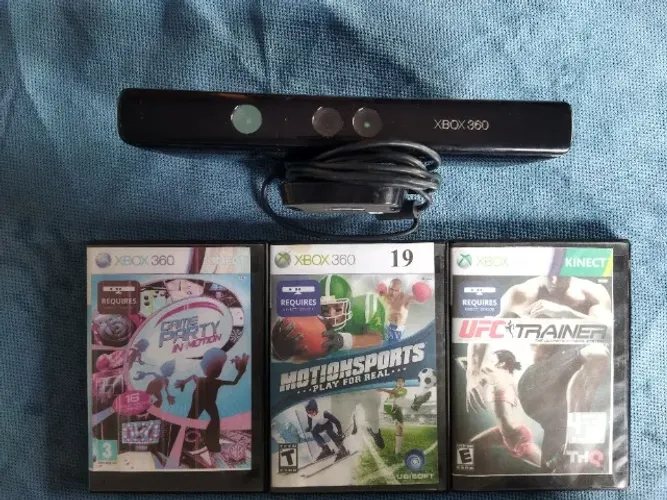 Kinect Xbox 360 + 3 Jogos Paralelos