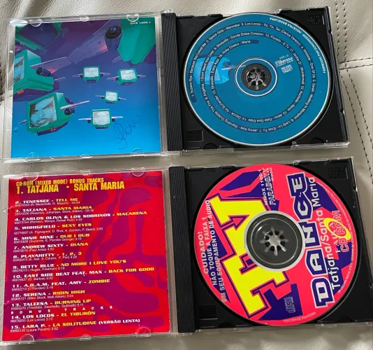 Lote 2 CDs TV Dance Vol 1 E Vol 2 - Paradoxx Music Raro Anos 90