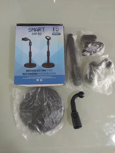 Suporte de mesa para microfone e celular SM82