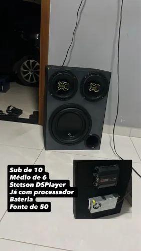 Caixa bob/ som automotivo/ som interno/ som completo