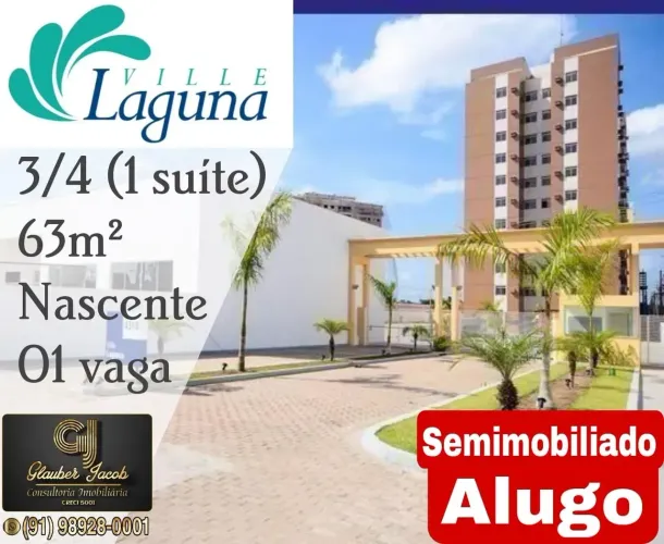Ville laguna, alugo excelente apt. com 3/4. Semimobiliado.
