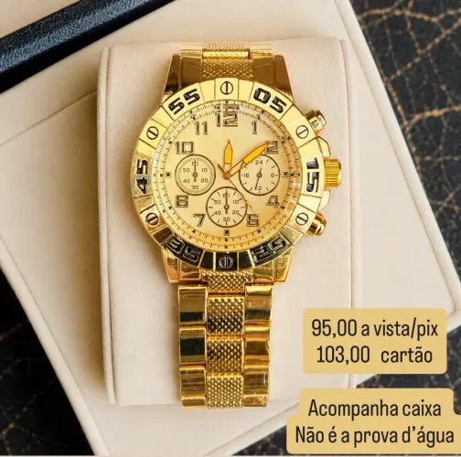 Relógio Masculino Dourado