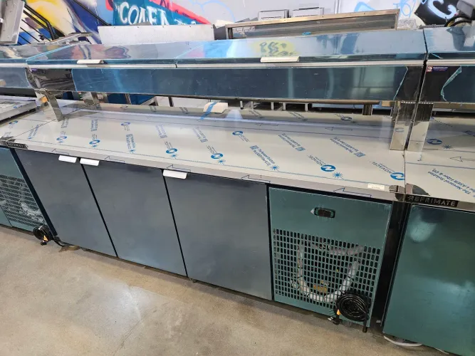 balcão refrigerado condimentadora 2 metros inox
