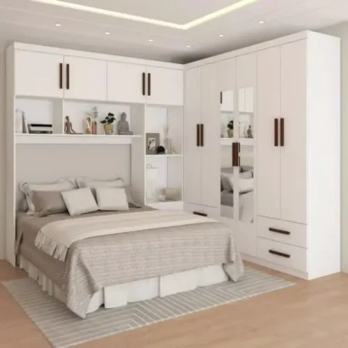 Modulado 4 Portas + Guarda Roupa Hercules 6 portas Branco. Pronta Entrega. 3103