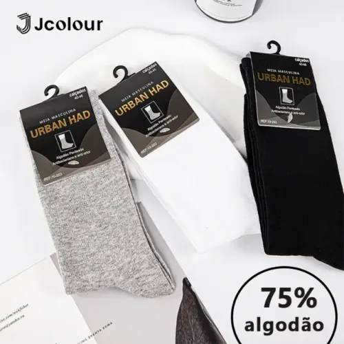 Kit 12 Pares de Meia Feminina Cinza