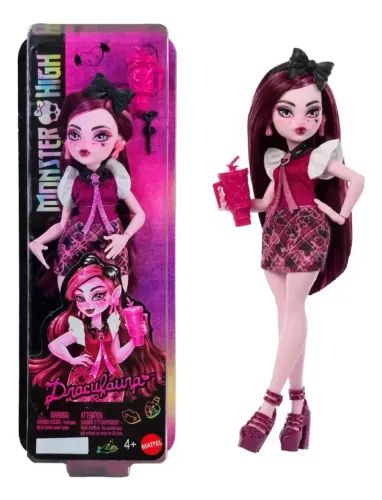 Boneca Monster High Uniforme monstruoso Bebidas Monstruosas Draculaura NOVO