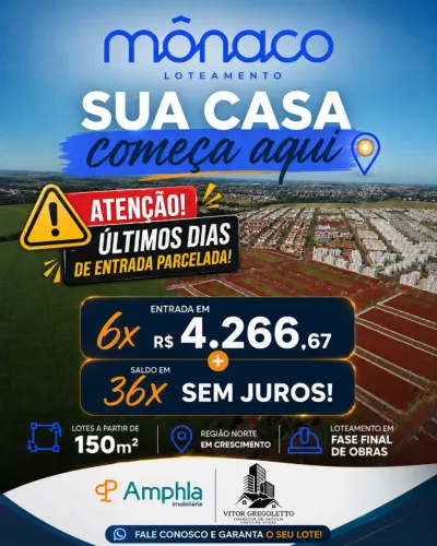 Terreno próximo avenida REGIÃO NORTE