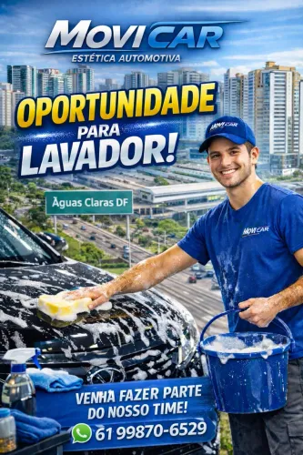 Oportunidade para lavador e finalizador 