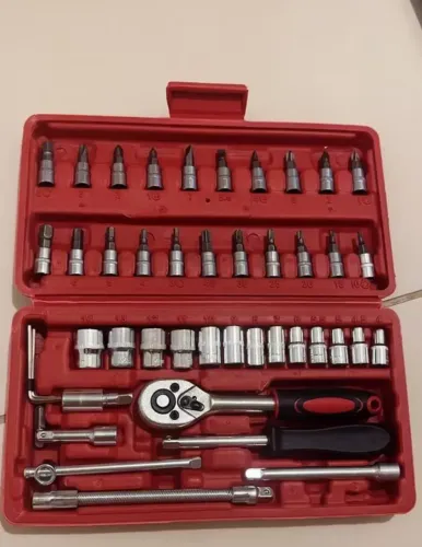 Imagem do produto 1/4 Kit Chave Catraca 46 Peças Soquete + Bits Allen Torx