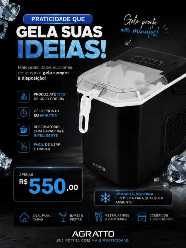 máquina de gelo agrato