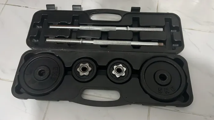Kit de barra supino halteres academia