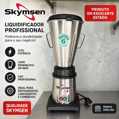 Liquidificador insdustrial skymsen inox 6L