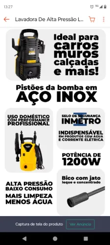 Lavadora de alta pressão 