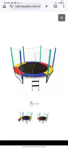 CAMA ELÁSTICA LACRADA DE 2,44M NOVA