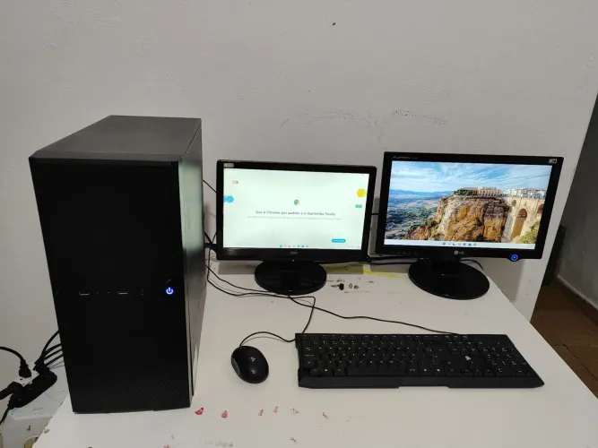 Pc 2 telas completo pronto Intel i5