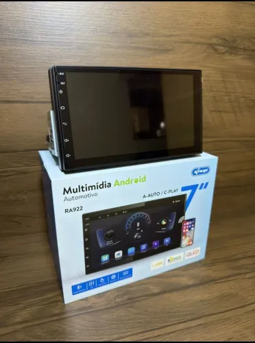 Multimídia knup 1DIN, 7 polegadas OLED com Android 14.