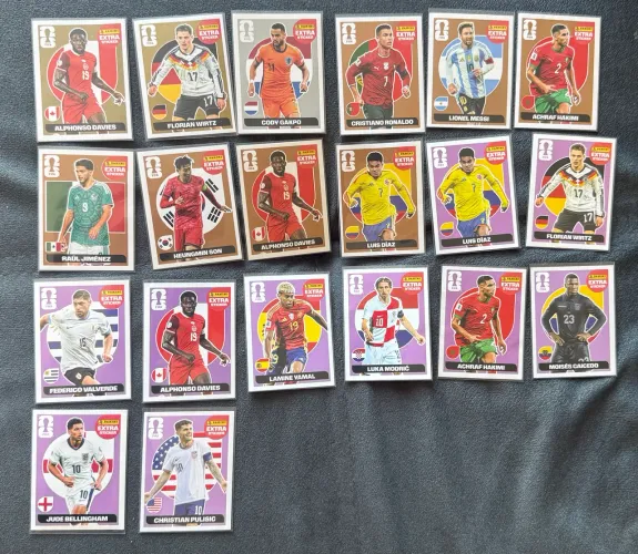 Lote com 20 figurinhas extras de 2026