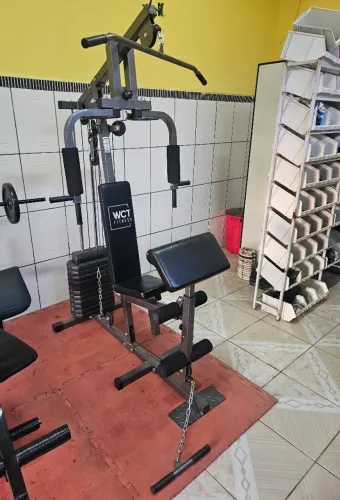 Estação musculação 80kg parcelo cartão