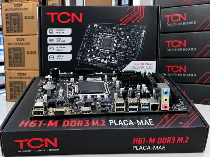 Placa Mãe 1155 Ddr3 H61 M2 V2 Tcn S/v/r/hdmi